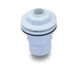 Flotide Justerbart inlopp ABS 50 mm x 2" limsockel x utvändig gänga vit