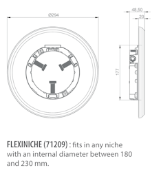 LumiPlus Flexi On/Off - Belysningskit Astralpool för inmurning vit LED