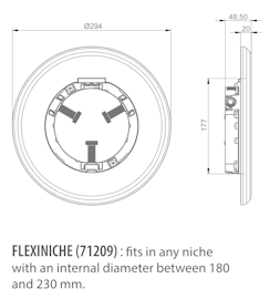 LumiPlus Flexi On/Off - Belysningskit Astralpool för inmurning vit LED