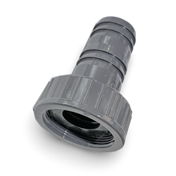 PVC adaptor slangstos 40/43 - 2" fri mutter inv