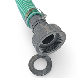 PVC adaptor slangstos 40/43 - 2" fri mutter inv