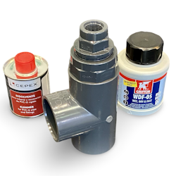 PVC adaptor Utv. 1 1/4" gänga - ½" inv. gänga