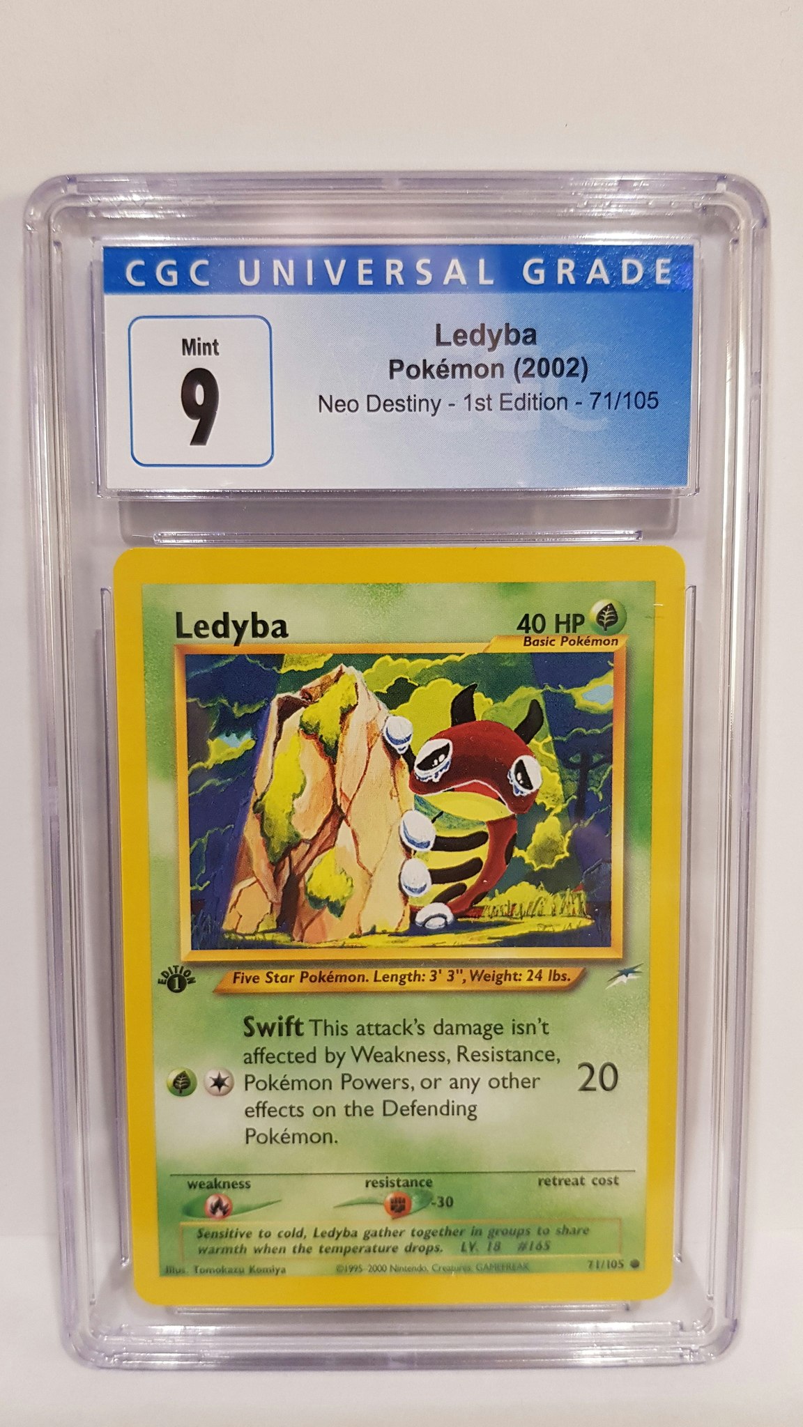 Ledyba - CGC 9 Mint - 71/105 - First Edition Neo Destiny WOTC