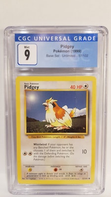 Pidgey - CGC 9 Mint - 57/102 - Base Set Unlimited WOTC