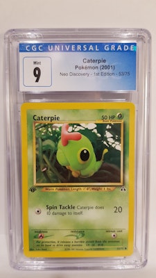 Caterpie - CGC 9 Mint - 53/75 - First Edition Neo Discovery WOTC