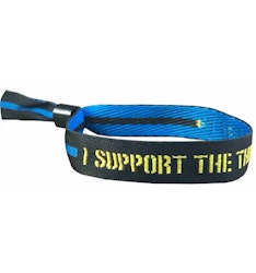 Tygarmband Thin Blue Line