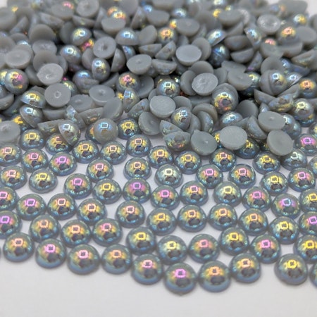 Grey Pärlemor - Bubble Pearl Rhinestones (Resin) - 1000 st