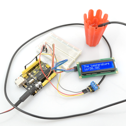 Vattentät temperatursensor med 3st 4,7k resistor