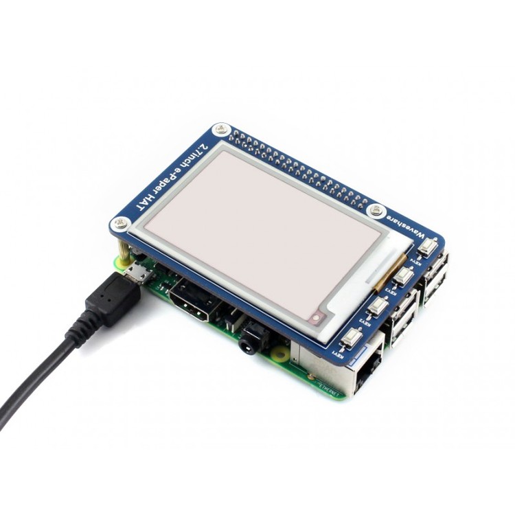 2.7inch E-Ink display HAT for Raspberry Pi, three-color