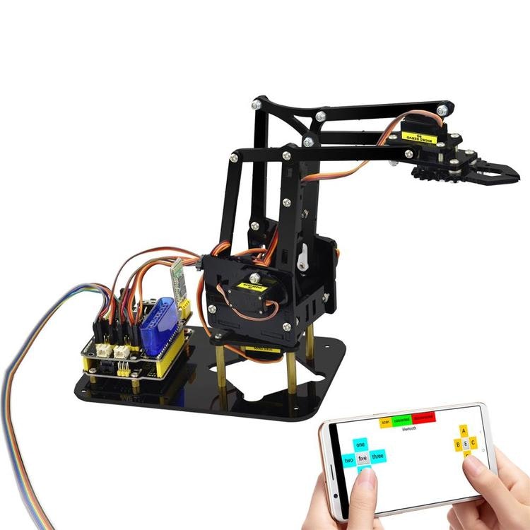 Keyestudio Arm robot kit styr med joystick och app, kompatibel med Arduino