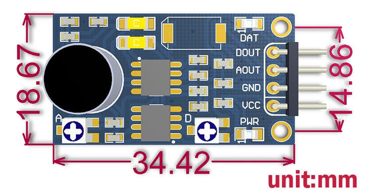 ljudsensor, compatible with Arduino