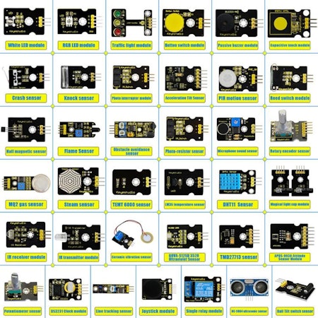 Keyestudio 37 sensor kit, compatible with Arduino