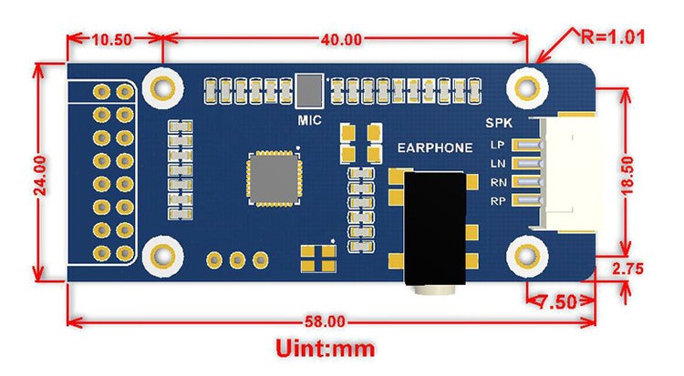 Ljudkort, kompatibelt med Arduino