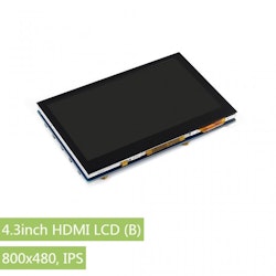 4.3inch HDMI LCD (B), 800x480, IPS, supports various systems, capacitive touch