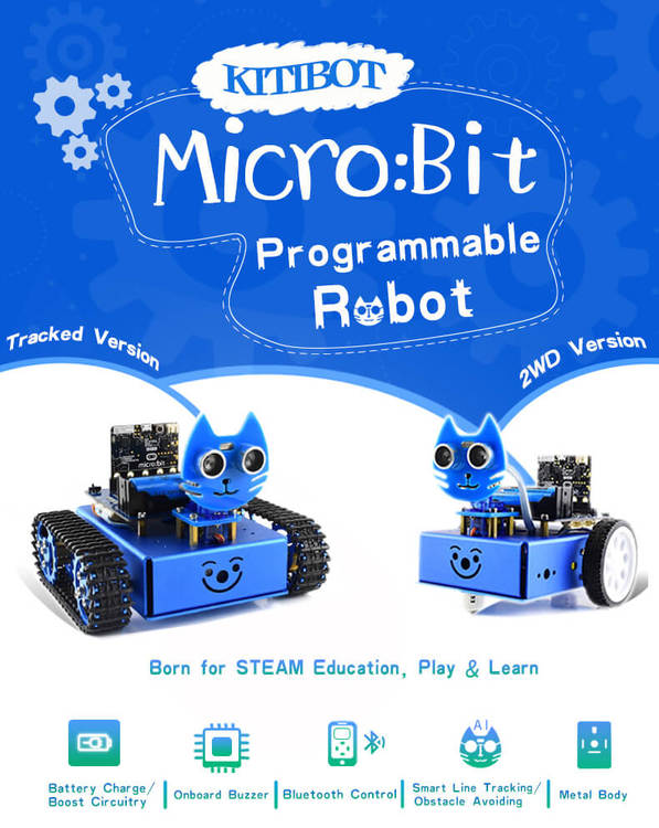 Micro:bit KitiBot 2WD robot building