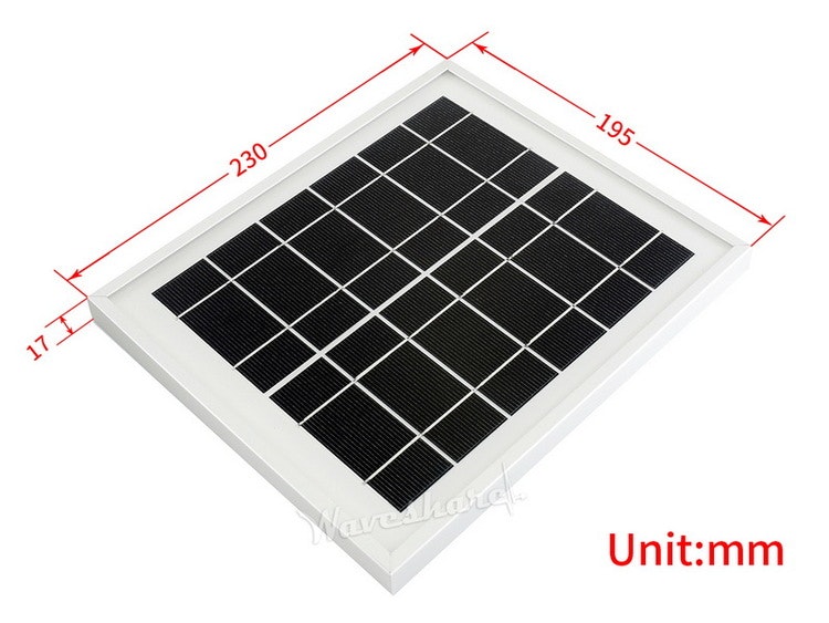 Solar Panel (6V 5W) kompatibel med Arduino