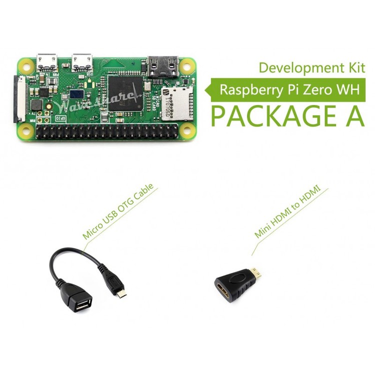 Raspberry Pi Zero WH kit A, Basic Development Kit