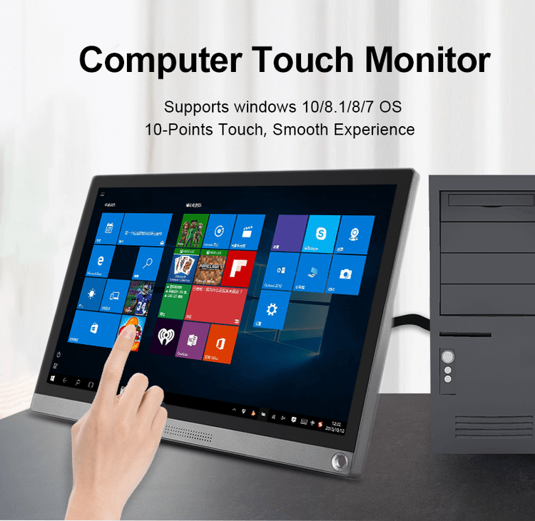 15.6inch Universal Portable Touch Monitor (for EU), 1920×1080, IPS, Type-C