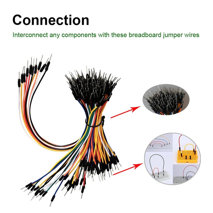 3 Packs M/M Breadboard Jumper Wire Kit for breadboards, compatible with Arduino