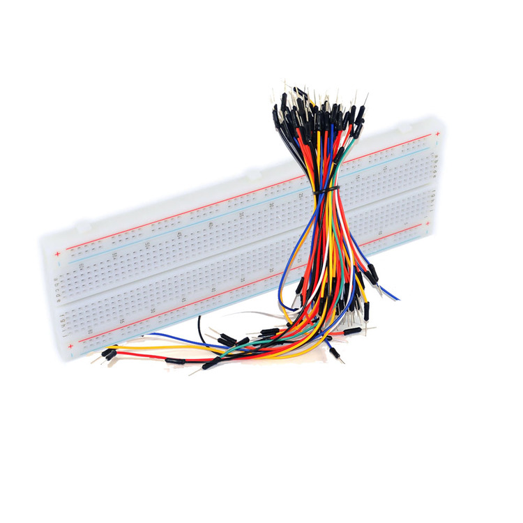 830 hole high quality breadboard +65 colorful bread line kit