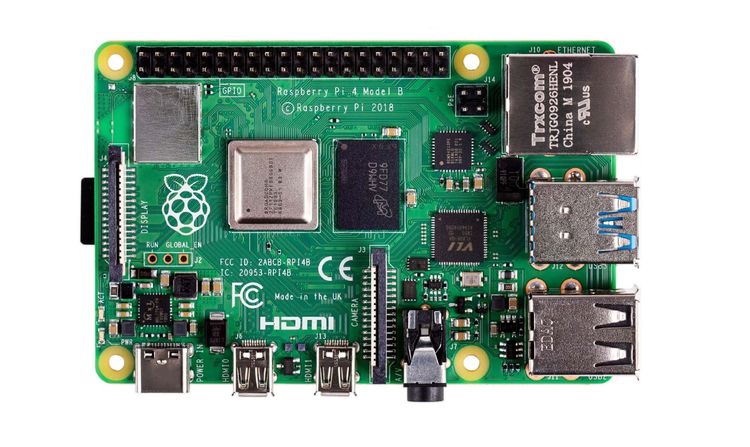 Raspberry Pi 4 Computer Model B 4GB with 3D Gesture & Tracking Shield
