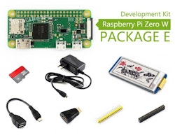 Raspberry Pi Zero W Kit E, with 2.13inch e-Paper HAT