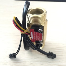 BRASS LIQUID FLOW METER WITH TEMPERATURE SENSOR PROBE G3/4 ELECTRIC WATER HEATER SENSOR