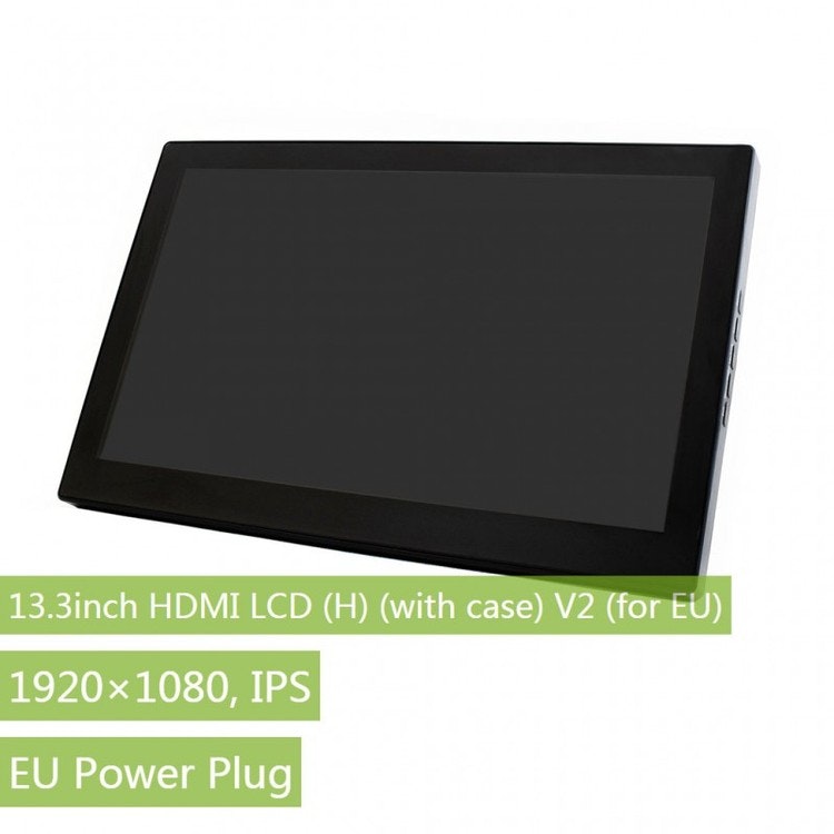 13.3inch HDMI LCD  (H) (with case) V2 (for EU), 1920x1080, IPS