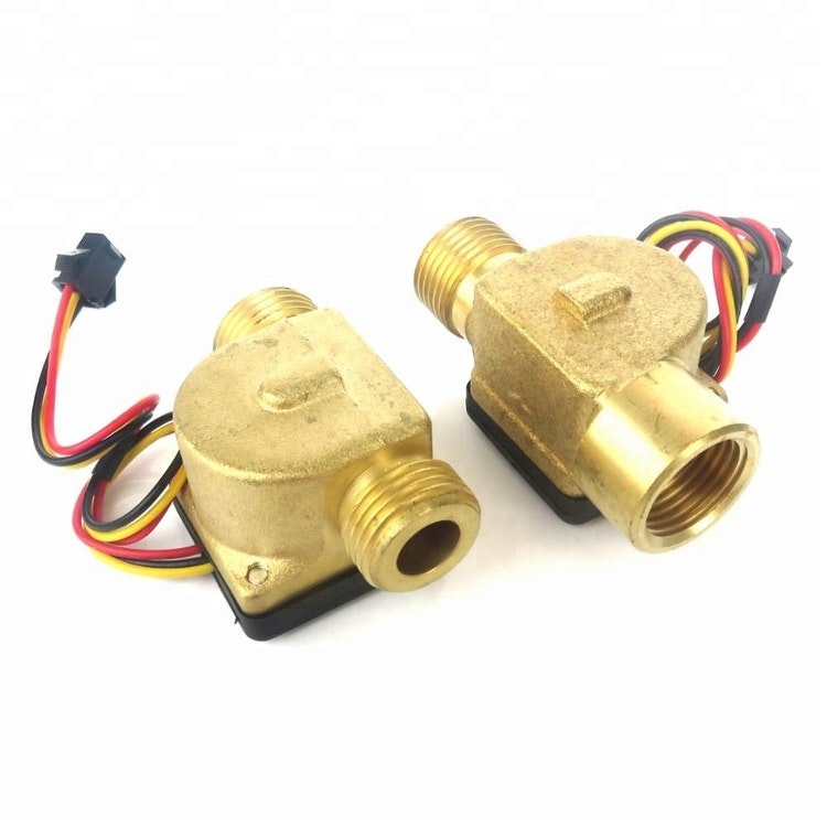 SEA Model No B20 Magnetic Brass Flow Sensor Meter With G1/2 Female To Male Thread Water Flow Direction