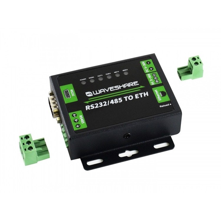 RS232/RS485 to Ethernet Converter support Modbus  EU plug