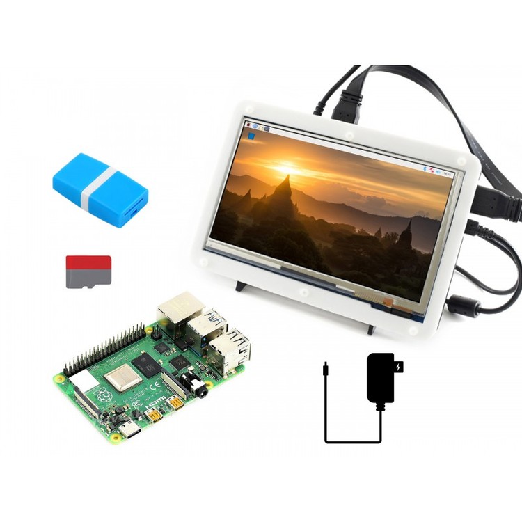 Raspberry Pi 4 Model B Display Kit, with 7inch Capacitive Touch LCD