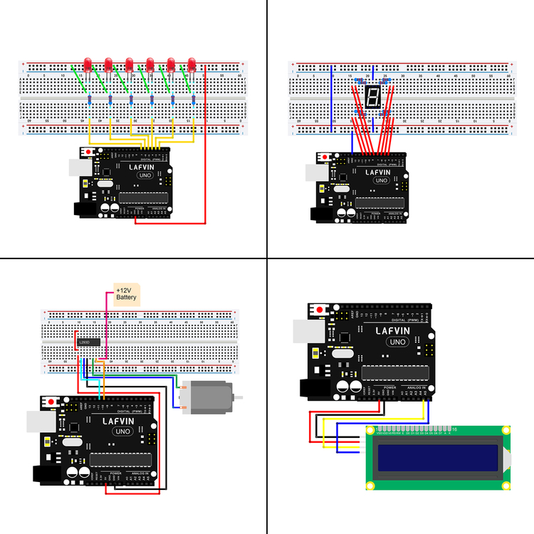 Super Starter Kit compatible with Arduinos UNO R3 with Tutorial