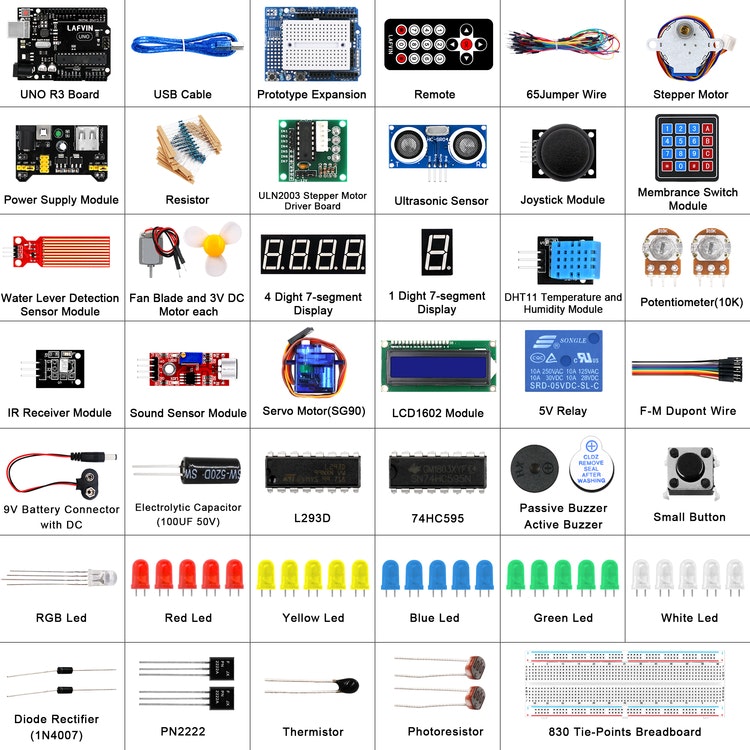 Super Starter Kit compatible with Arduinos UNO R3 with Tutorial