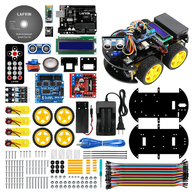 Bluetooth Module for Arduino with Tutorial LAFVIN Smart Robot Car Kit Include UNO R3,Ultrasonic Sensor 