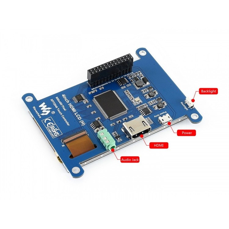 4inch HDMI LCD (H), 480x800, IPS, Designed for Raspberry Pi