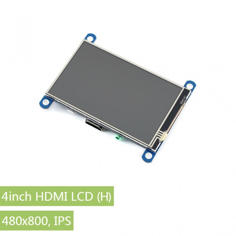 4inch HDMI LCD (H), 480x800, IPS, Designed for Raspberry Pi