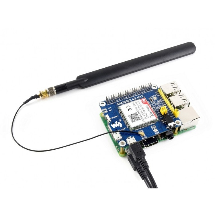 4G / 3G / 2G / GSM / GPRS / GNSS HAT for Raspberry Pi, LTE CAT4, for Europe