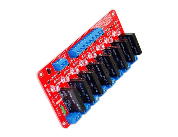 5V 8 Channel SSR Solid State Relay Module Low Level Trigger 2A 240V