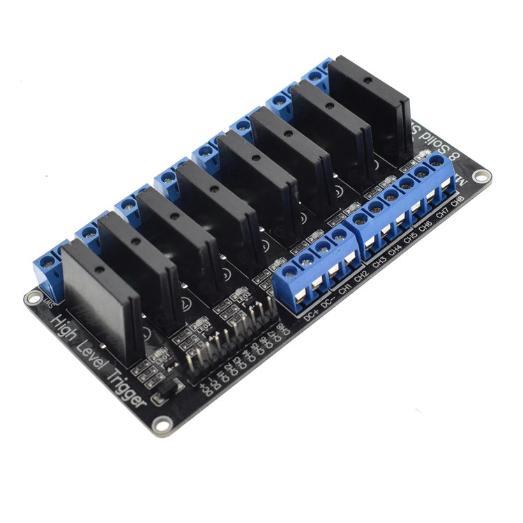 5V 8 Channel SSR Solid State Relay Module Low Level Trigger 2A 240V