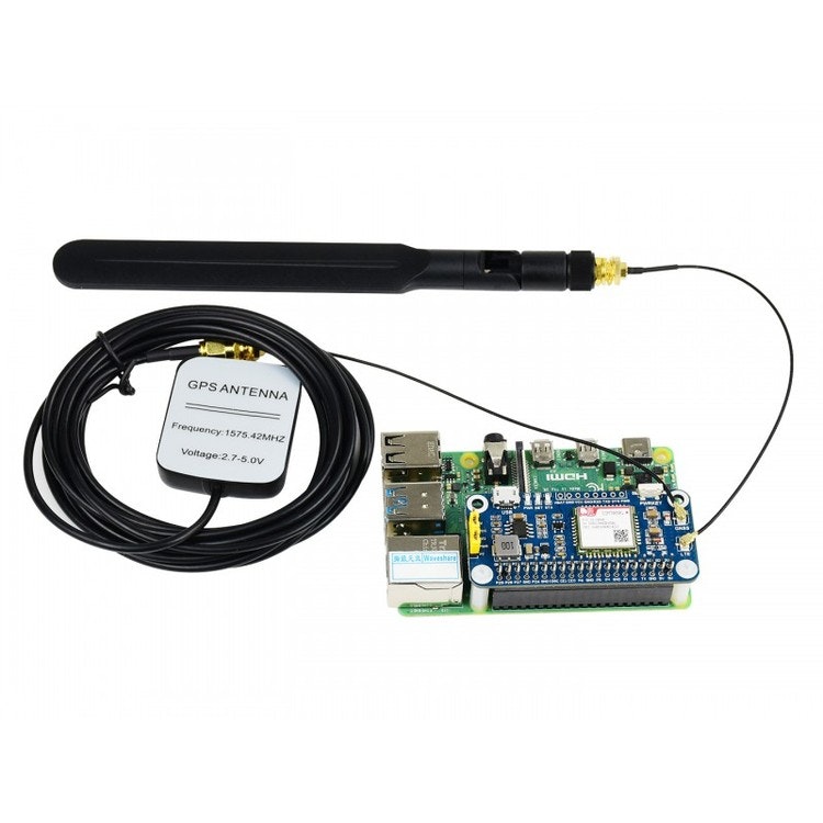 NB-IoT / Cat-M(eMTC) / GNSS HAT for Raspberry Pi, Globally Applicable