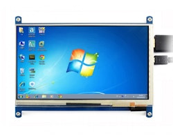 7inch Capacitive Touch Screen LCD (C), 1024×600, HDMI, IPS, Low Power