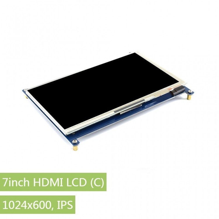 7inch Capacitive Touch Screen LCD (C), 1024×600, HDMI, IPS, Low Power