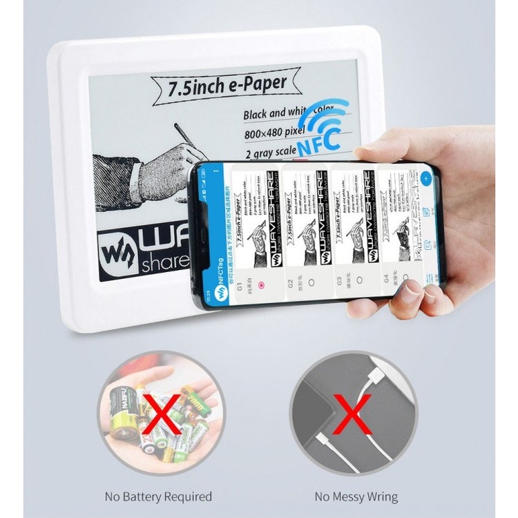 7.5inch Passive NFC-Powered e-Paper