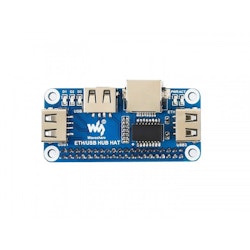 Ethernet / USB HUB HAT for Raspberry Pi, 1x RJ45, 3x USB