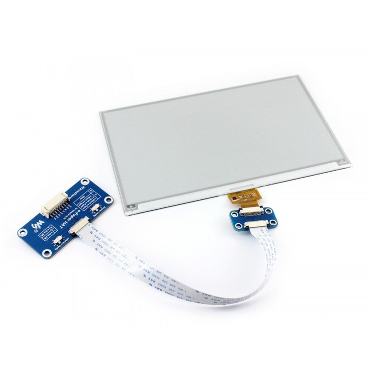 800×480, 7.5inch E-Ink display HAT for Raspberry Pi