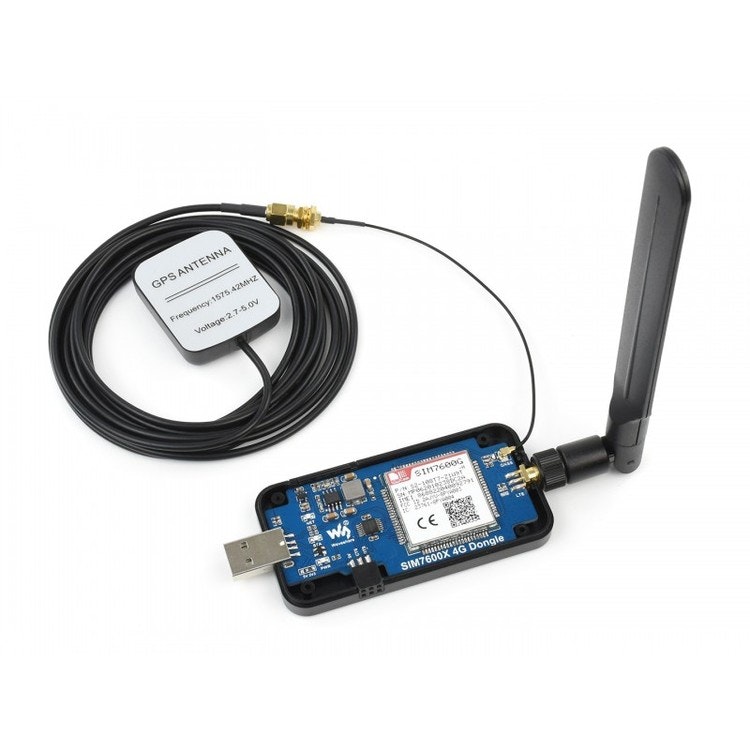 SIM7600G-H 4G DONGLE, GNSS Positioning, Global Band Support