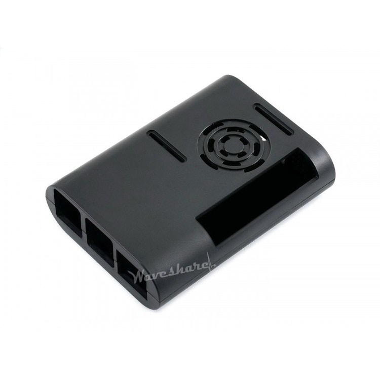 Black ABS Case for Raspberry Pi 4, with Cooling Fan