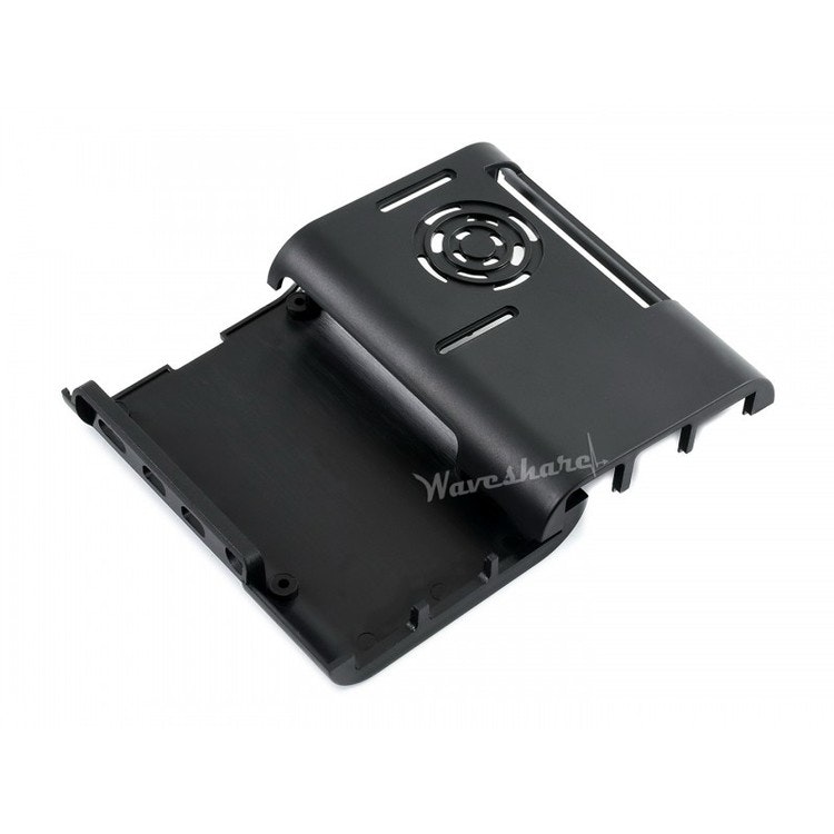 Black ABS Case for Raspberry Pi 4, with Cooling Fan