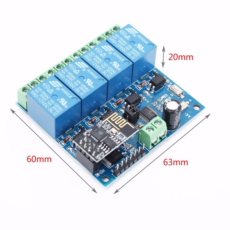 ESP8266 12V 4Channel WiFi Relay module Smart Home Phone APP Remote Control Switch