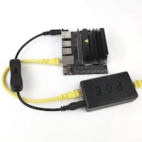 Jetson Nano 5V 4A Active PoE Splitter power button Gigabit Power Over Ethernet